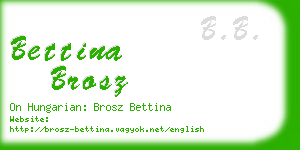 bettina brosz business card